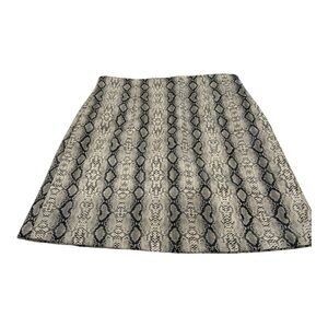 Altar'd State Small Black and Gray Snake Print Faux Leather Skirt